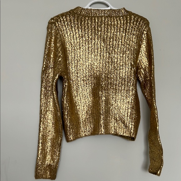 Gold Metallic Shimmering Texture and Fitted Silhouette(new without tags) - Picture 1 of 14